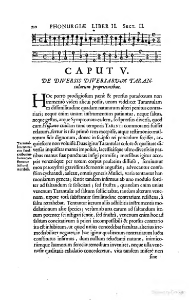 Athanasius Kircher, Phonurgia Nova, 1673, pagina 210, scansione originale completa.