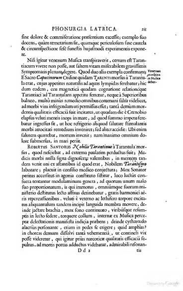Athanasius Kircher, Phonurgia Nova, 1673, pagina 211, scansione originale completa.