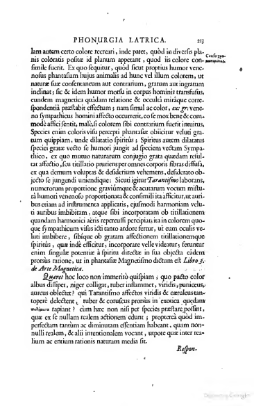Athanasius Kircher, Phonurgia Nova, 1673, pagina 213, scansione originale completa.